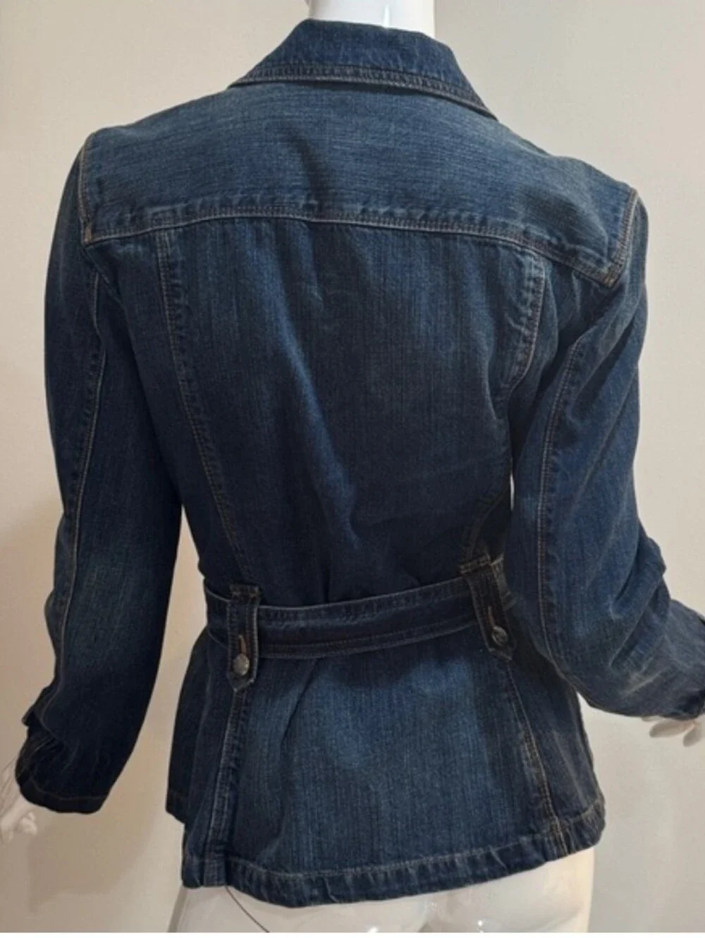 Ralph Lauren LRL Indigo Denim Belted Blazer Jacket Heritage Classic Americana - Picture 2 of 11
